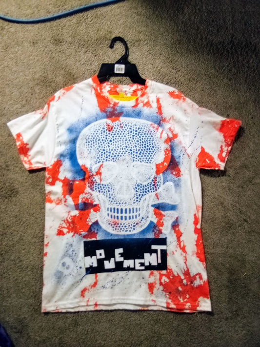 Orange tie dye blue crossbow short sleeve