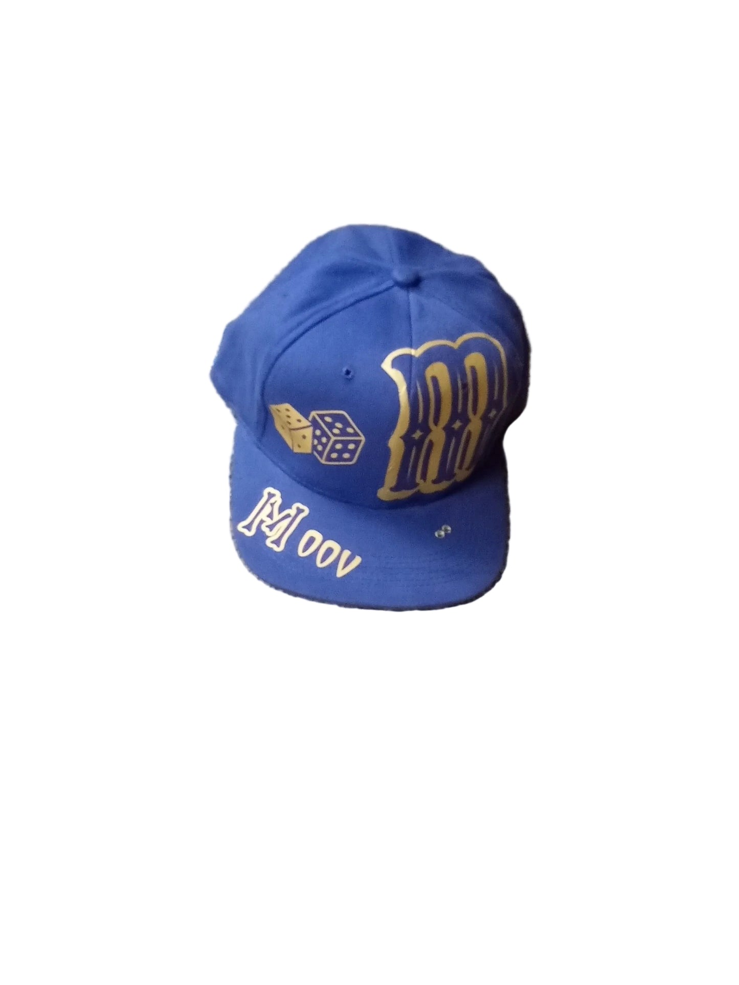 Blue flat brim hat