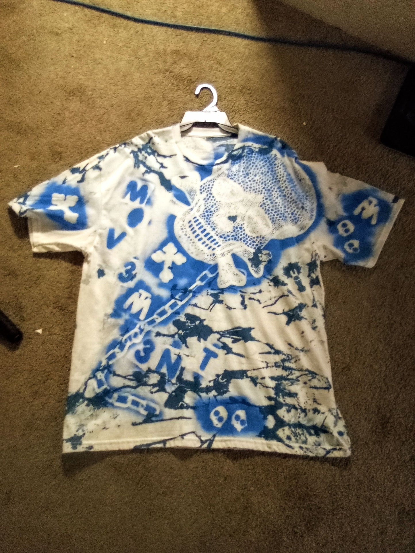 Blue tie dye short sleeve