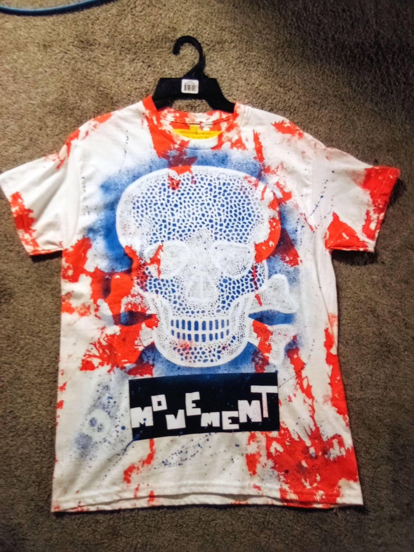 Orange tie dye blue crossbow short sleeve