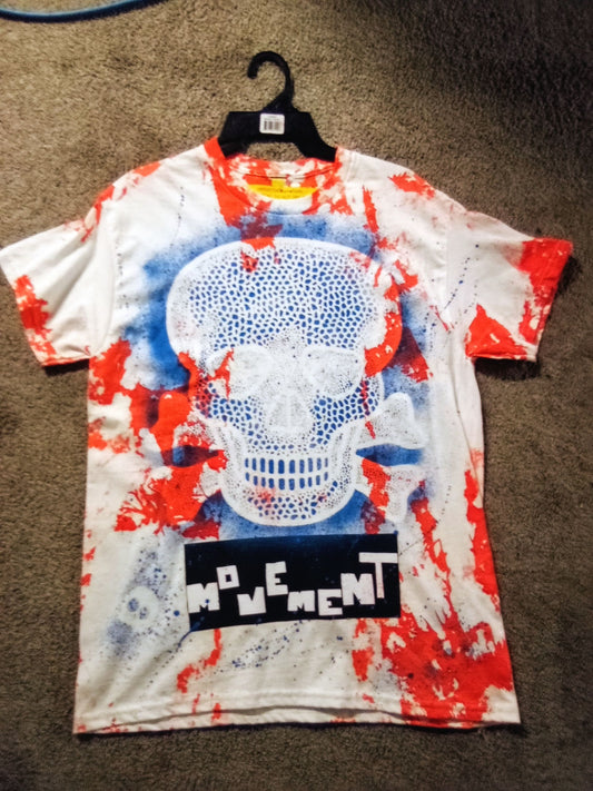 Orange tie dye blue crossbow short sleeve