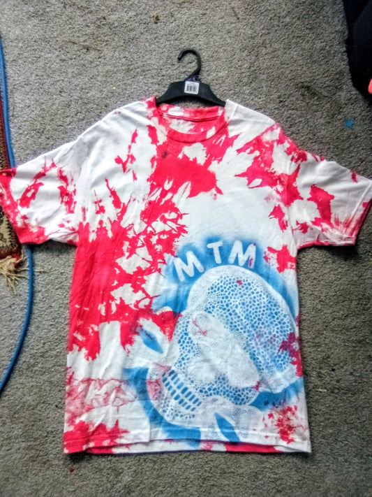 Red tie die Crossbone shortsleeve