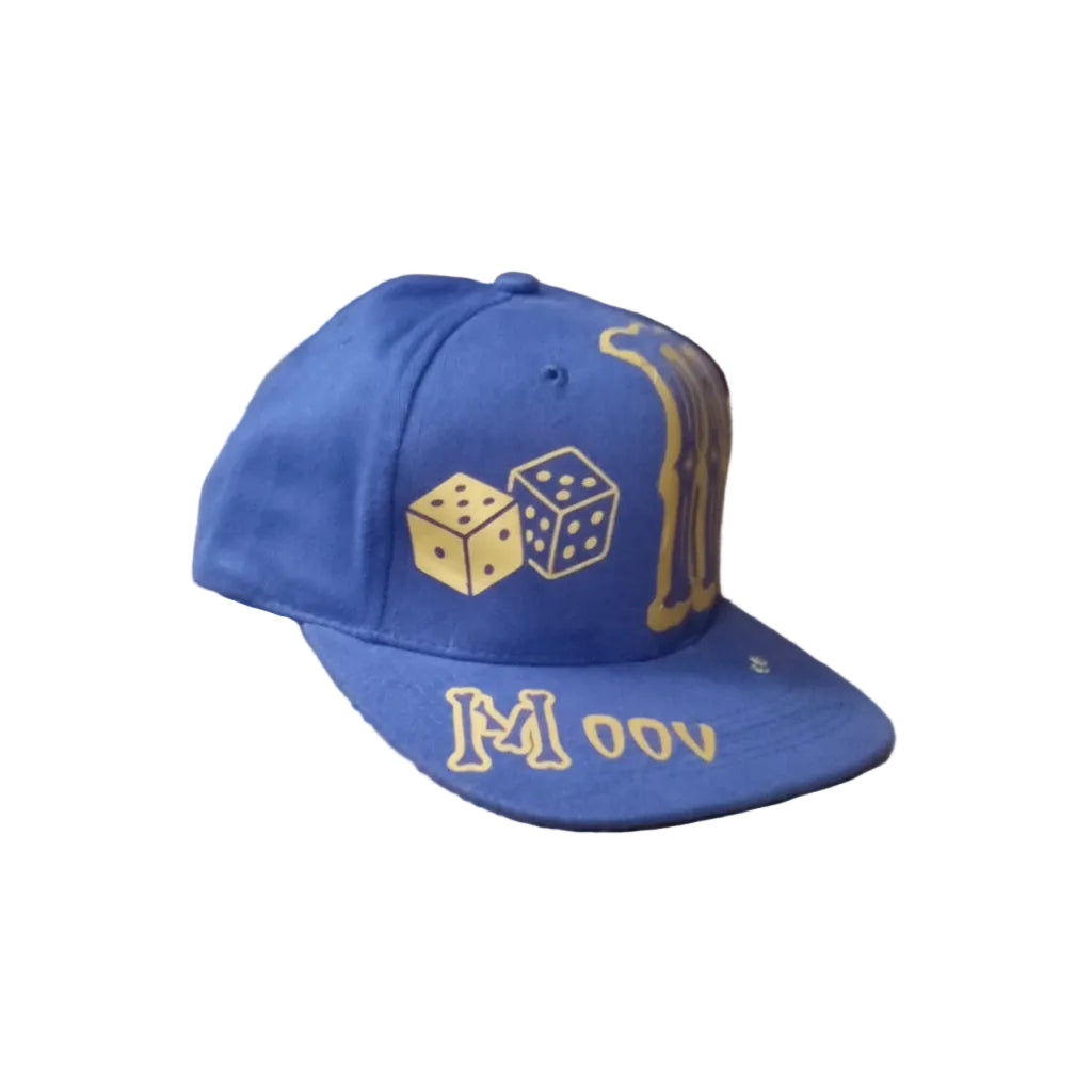 Blue flat brim hat