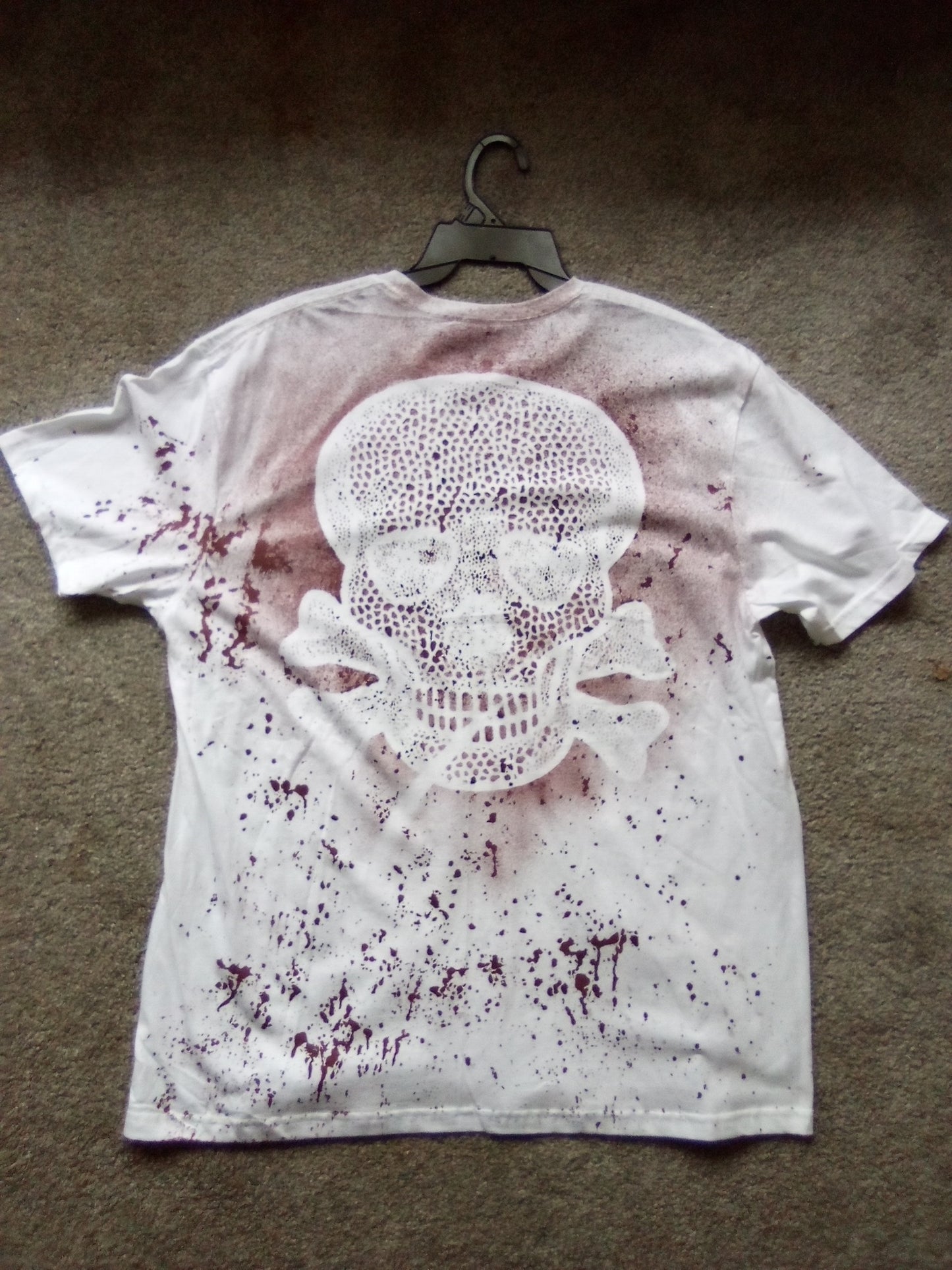 XL White brown Crossbone short sleev