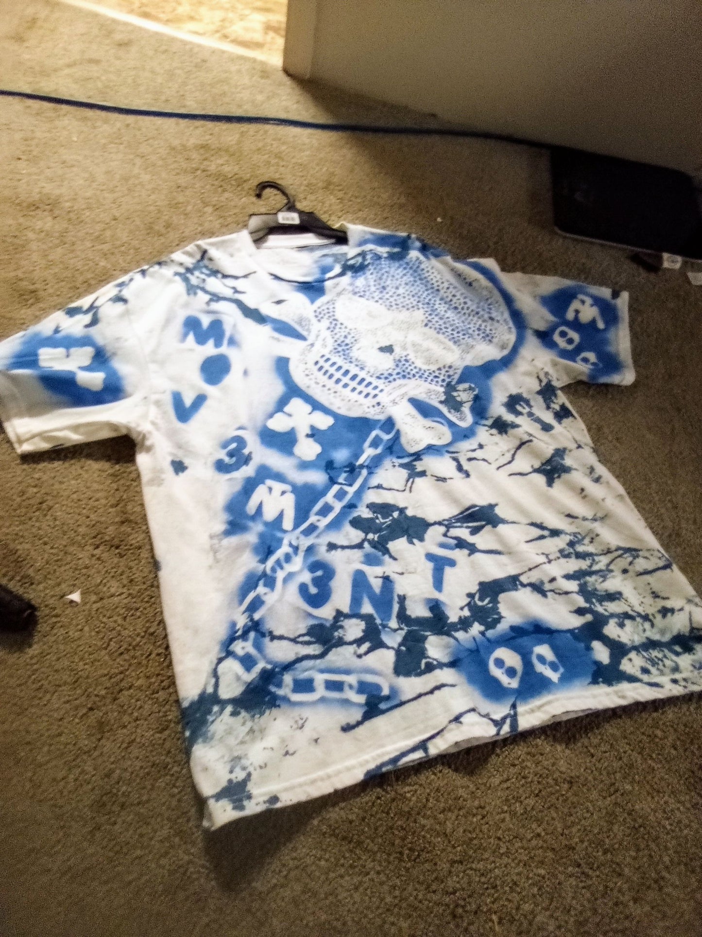 Blue tie dye short sleeve
