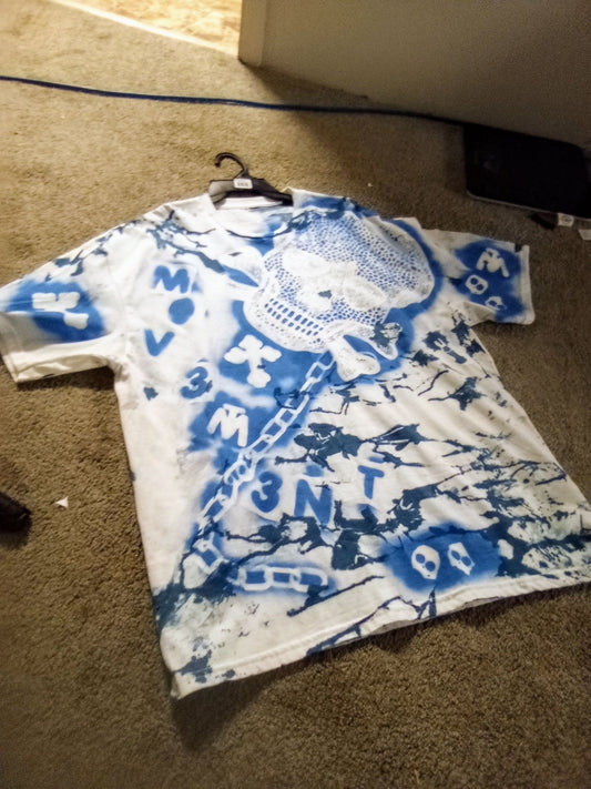 Blue tie dye short sleeve