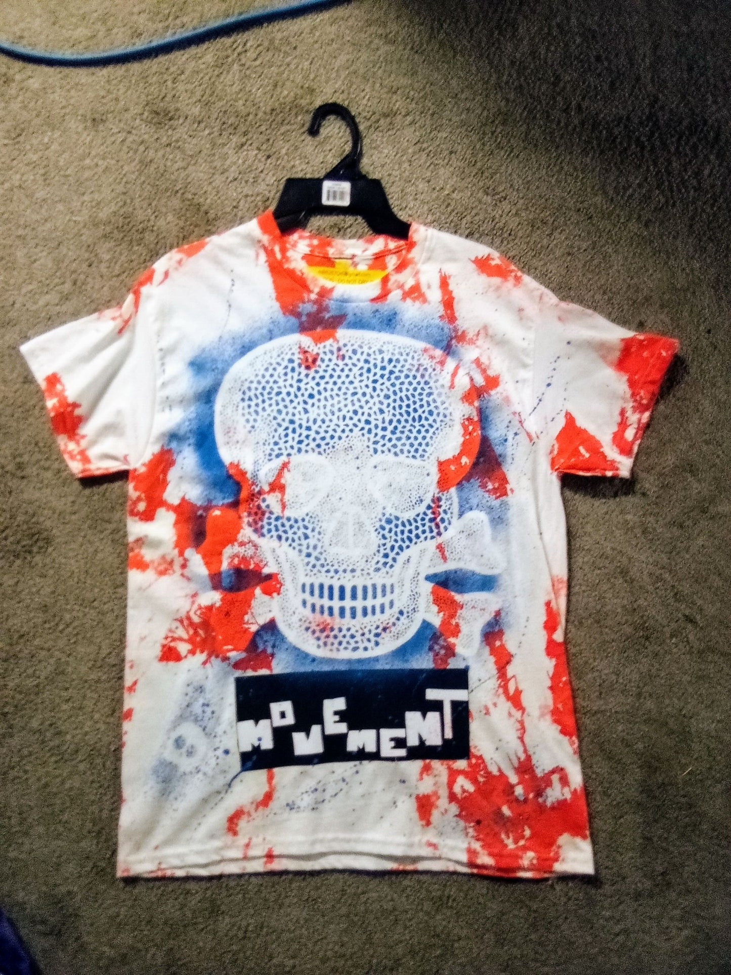 Orange tie dye blue crossbow short sleeve