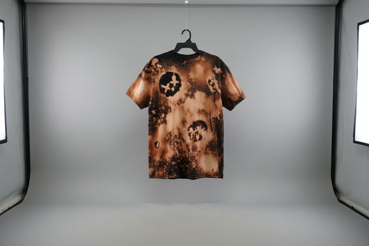 bleached graphic shirt skull with x eyes