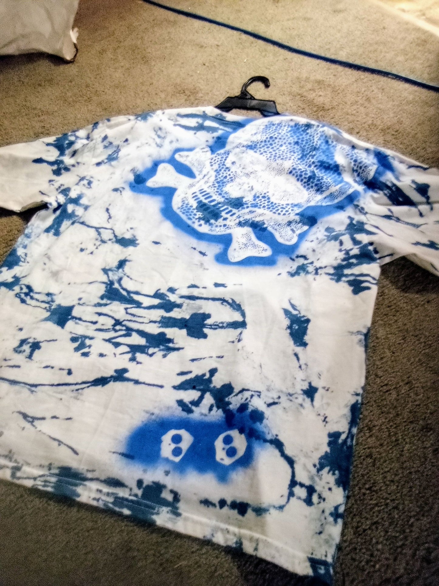 Blue tie dye short sleeve