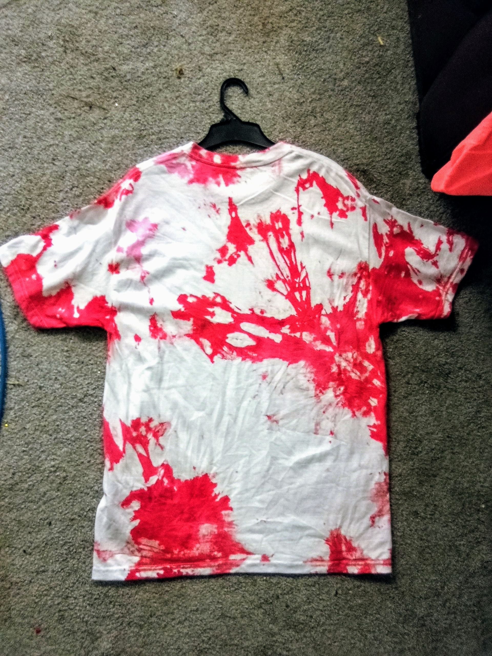 Red tie die Crossbone shortsleeve